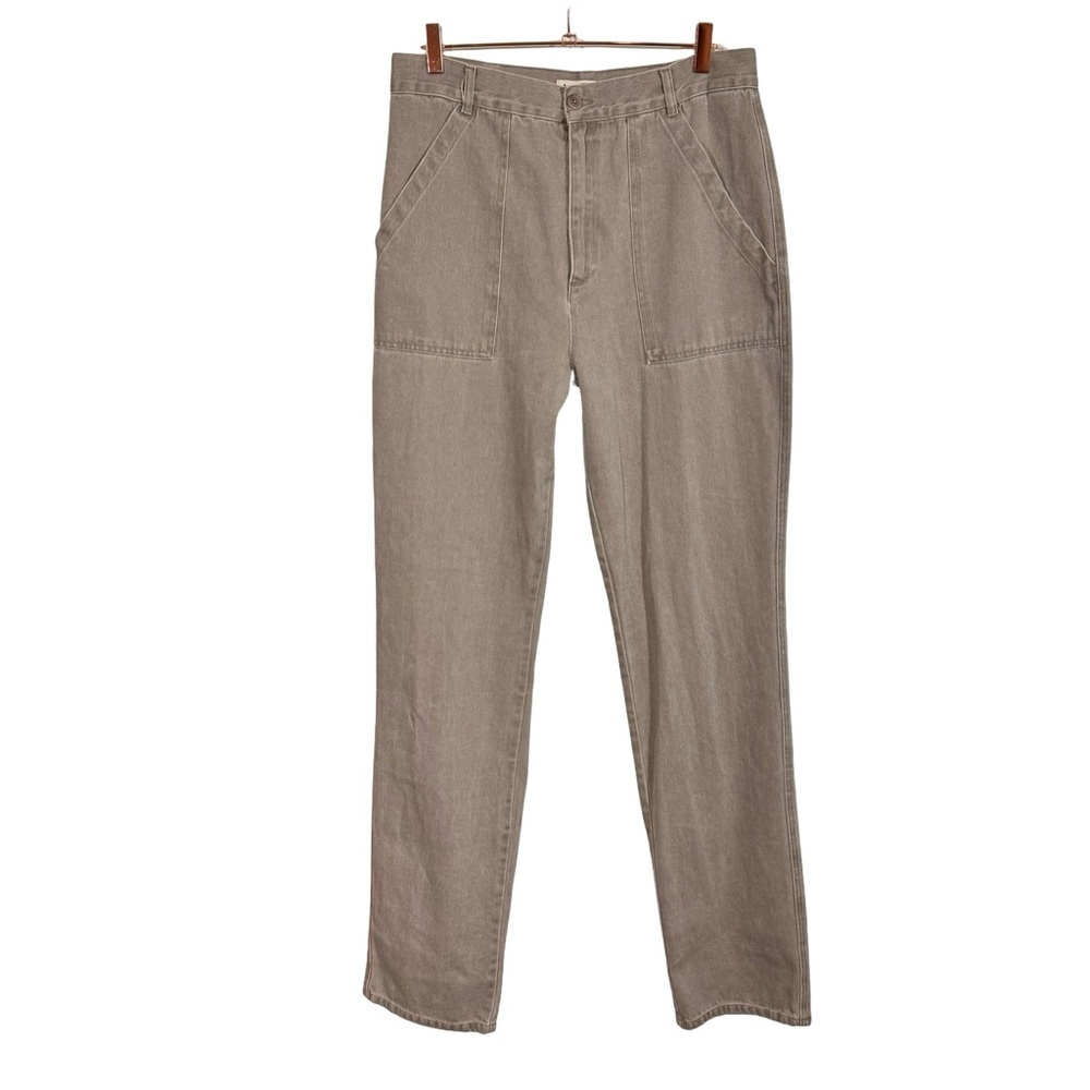 Djerf Avenue Straight-Leg Utility Pants in Taupe - Picture 3 of 14